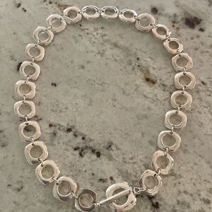 Tiffany and Co. Sterling Silver Cushion Link Necklace EUC